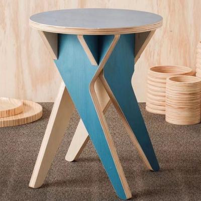 China Easy Assembly Without Home Bench Sofa Wood Stool Chair Adult Round Living Room Small Children's Stool Multifunctional Plywood Wooden Stool Screws 2 PCS Small for sale