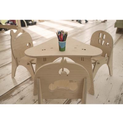 China Modern manufacturer child furniture kids study unique table design montessori kids table and chair set for child for sale