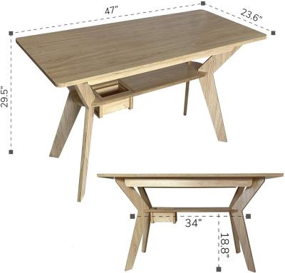 China Easy Assembly Computadora Escritorio Plywood Computer Desk Working Home Office Desk for sale