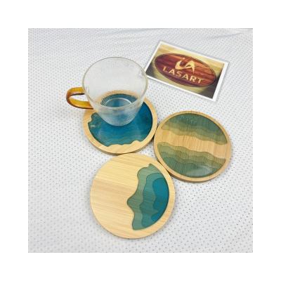 China China Creative square wood resin coaster side length is 9cm thickness is 0.6cm can also be customized size for sale