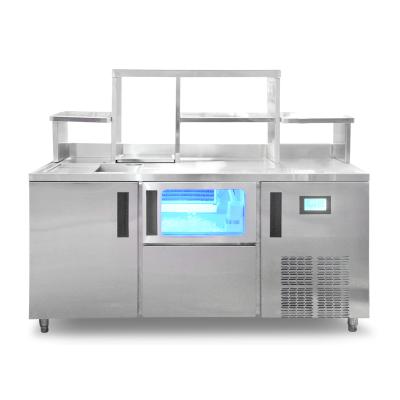 China Hotels Commercial Automatic Ice Maker IM-1500 Workbench Built-in Cube Ice Machine 550W for sale