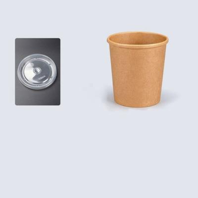 China High Quality Customizable Disposable Logo Take Away Food Packaging Box Boxes Biodegradable Kraft Paper Soup Bucket for sale