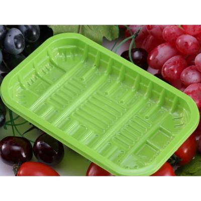 China Disposable Wholesale Customizable Frozen Green Box Container PET Transparent Shaped Food Packaging for sale