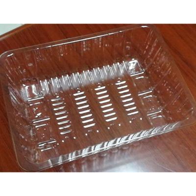 China Disposable Customizable Good Price Eco Blister Packing Material For Transparent PET Square Food Lock Box for sale