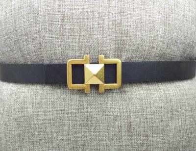 China Antique Cowhide Leather Pin Buckle Belt Cowhide Leather Unisex Belt for sale