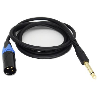 China Stereo electronics 6.5 plug to xlr 3 pin male connector custom injection xlr audio cable for sale