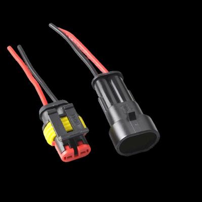 China Waterproof Automobile DJ7028Y 1.8mm Male Female Auto Wiring For Auto Fog Lamp for sale