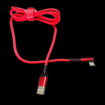 China Electronics 90 Degree USB 2.0 A Custom USB Nylon Braid Right Angle Type C Charging Cable for sale