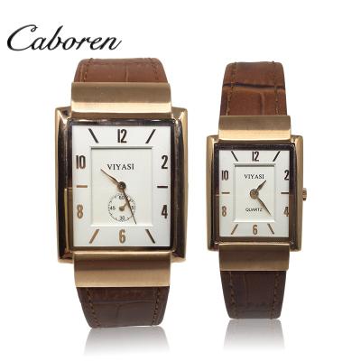 China Automatic Genuine Quartz Watch Luxury Couples Watches Square Date Watch Brand Trend Design for sale