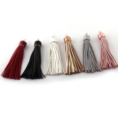 China Popular 6 Colors Long Leather Tassel For Making Necklace And Bracelet Jewelry DIY Accessories Products for sale