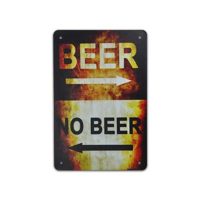 China No Fingerprint Personalized Retro Metal Bar Plaque Custom Funny Beer Bar Sign for sale