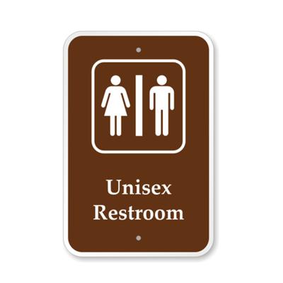 China No Fingerprint Wholesale Custom Rust Free Waterproof Aluminum Restroom Sign for sale