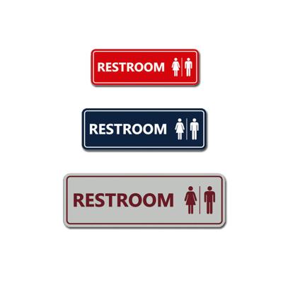 China No Fingerprint Saving Metal Aluminum Plates Accessible Men And Women Restroom Door Signs for sale