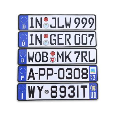 China No Fingerprint Rust Free Weather Proof German Embossed Number Plate for sale