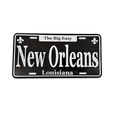 China North America Personalized New Orleans Aluminum Car Number Automotive License Plate for sale