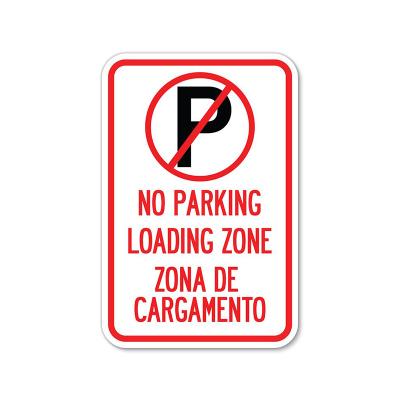 China No Fingerprint Good Quality Aluminum Road Plate Prohibited Parking Warning Sign for sale