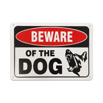 China No Fingerprint UV Protection And Waterproof Beware Aluminum Dog Warning Sign for sale