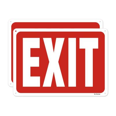 China No Fingerprint Waterproof UV Protected Fluorescent Metal Emergency Emergency Exit Signs for sale