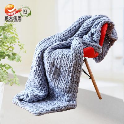 China Wholesale High Quality Wholesale Anti-Static Knit Super Soft Knitted Blanket Throw Blanket For Sofa Couch for sale