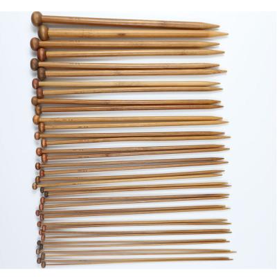 China Convenient Border Amazon Headed 25cm 36cm Stick Needle Sweater Needle Set Bamboo Stick Needle 18 Pairs/Set for sale