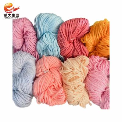 China Anti-pilling Wholesale 4ply 250g 6mm Acrylic Chunky Vegan Yarn Hand Knitting Bulky Yarn For Scarf Sweater Hat for sale