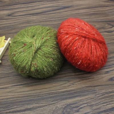 China Anti-pilling Mohair Boucle Yarn Color Dot Fancy Woolen Yarn For Crochet Knitting Sweater for sale