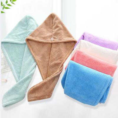 China Wholesale QUICK DRY Microfiber Women D Clip String Spa Shower Bath Turban Hair Towel for sale