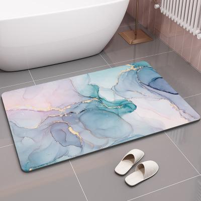 China Wholesale Mud Washable Soft Diatomaceous Floor Mat Bathroom Door Mat Bathroom Mat Absorbent Quick Dry Anti-Skid Mat for sale