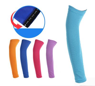 China Ice Cooling Feel UV Protect Compression Sport Arm Sleeve For Outdoor In Summer Custom Size for sale