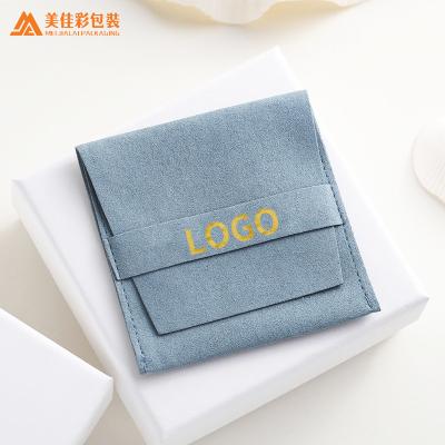 China Natural Custom Earring Box Jewelry Bag Set Velvet Jewelry Packaging Pouch And Box for sale