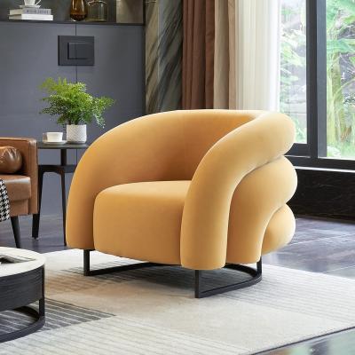 China Other Modern Light Luxury Velvet Living Room Sofa Chair Fashion Personality Leisure Single Sofa Accent Chair for sale