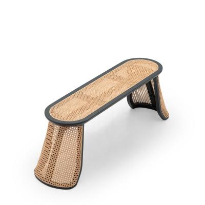 China Factory Design Single Direct Cozy Bed End Stool Handmade Wooden Shell Bench for sale