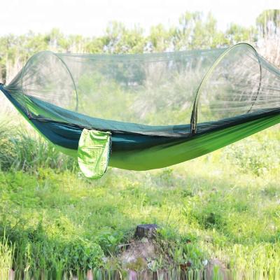 China Outdoor Furniture Parachute Automatic Lightweight Portable Double Hammocks With Mosquito Net for sale