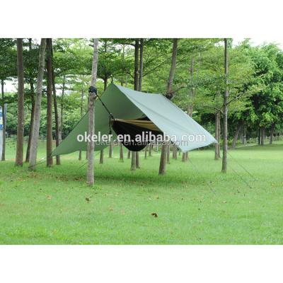 China New Amy Green Forest Rain Fly Polyester Hammock Cover Waterproof Shade Sheet for sale