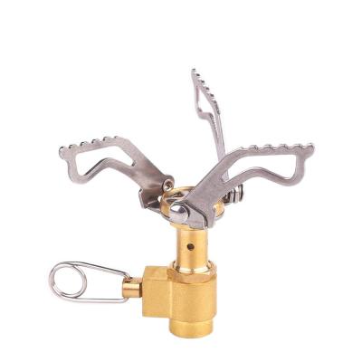 China 304 stainless steel bracket + copper valve and air vent outdoor portable camping gas stove mini folding electronic stove for sale