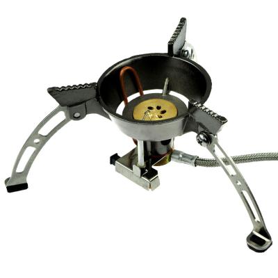 China Copper and stainless steel alloy picnic gas stove foldable portable fire-starter for camping hiking for sale