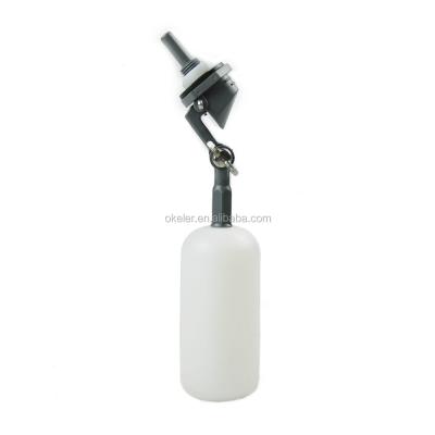 China Polypropylene Mini Plastic Float Valve, tank mount, adjustable arm, 1.5 gpm at 60psi 1/4