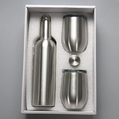 China Sustainable 500ml 750ml Stainless Steel Cups Wine Set Stainless Steel Wine Tumbler for sale