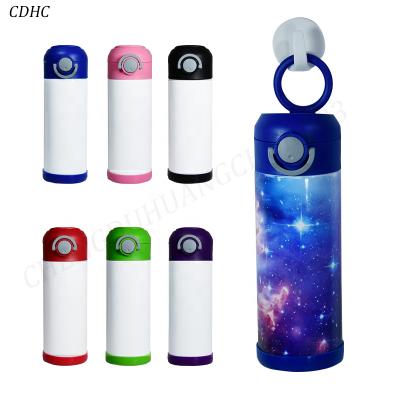 China New Design Disposable Sublimation Water Bottle Flip Top Sublimation Portable Tumbler Double Wall Insulated Bounce Mug For School for sale