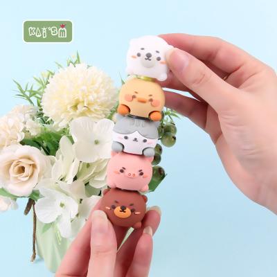 China Cute KAI'SM 3D PVC Brand Soft Pen Cartoon Animal Eco-friendly Brand Pen For School Office Support Customized Service for sale