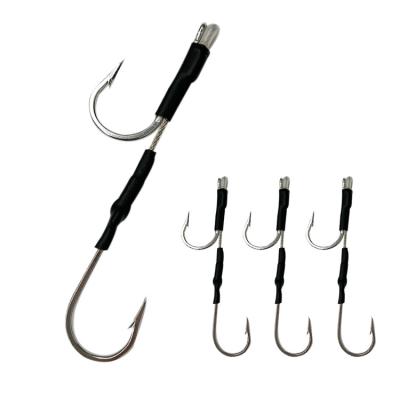 China Big game fishing Double gang Hook Rig for Trolling and Chunking Saltwater Double Trolling lure Hooks Big Game Forged Stainless Steel Double Hooks for sale