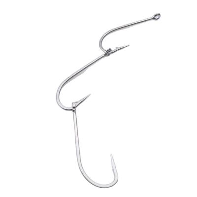 China Luxury Gang fishing Hook OEM Low Price Big Stainless Steel Sea Fishing Lure Hook Three Jig Hook Set Fishing Tackle for sale