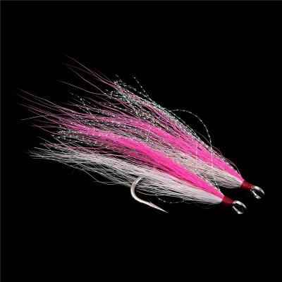 China Bucktail Teasers Fishing Hook Saltwater Fishing Plugs Lures Teaser Tail Fluke Rig Super Strong Hooks 10pcs/bag 5/0 for sale