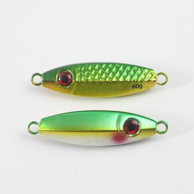 China Metal In stock 60g/80g Fast Metal Jig Lure Glow In The Dark Laser Paper 60g 80g  Jigging Lure Saltwater Fishing for sale