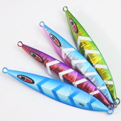 China PVC In stock 60g 80g 120g 180g Tuna Lures Vertical Saltwater Luminous Jigs Deep Sea Fishing Speed Jigging Lures for sale