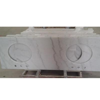 China Modern White Marble Basin Bathroom Modern Carrara Italian Kitchen Bowl Natural Stone Vessel Sink for sale