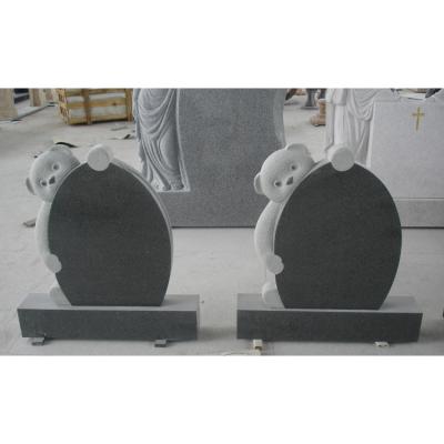 China High Quality Modern Granite Bear Statue Design Modern Headstone for sale