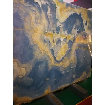 China Palissandro Blue Stone Book Match Marble Mosaic Modern Wall Tile for sale