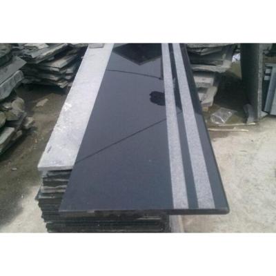 China Best Modern Hot Sale Price Nature Stone Black Gray Marble Stair Treads for sale