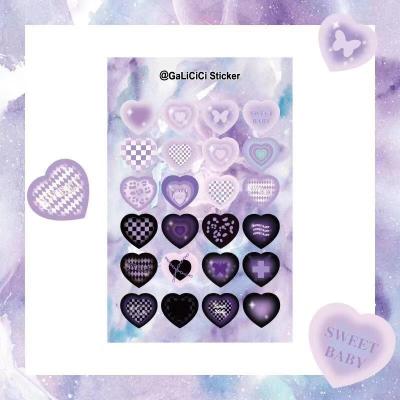 China Creative Heart Decorative Colorful Stickers Love Fashion Sticker Mobile Phone Stickers for sale